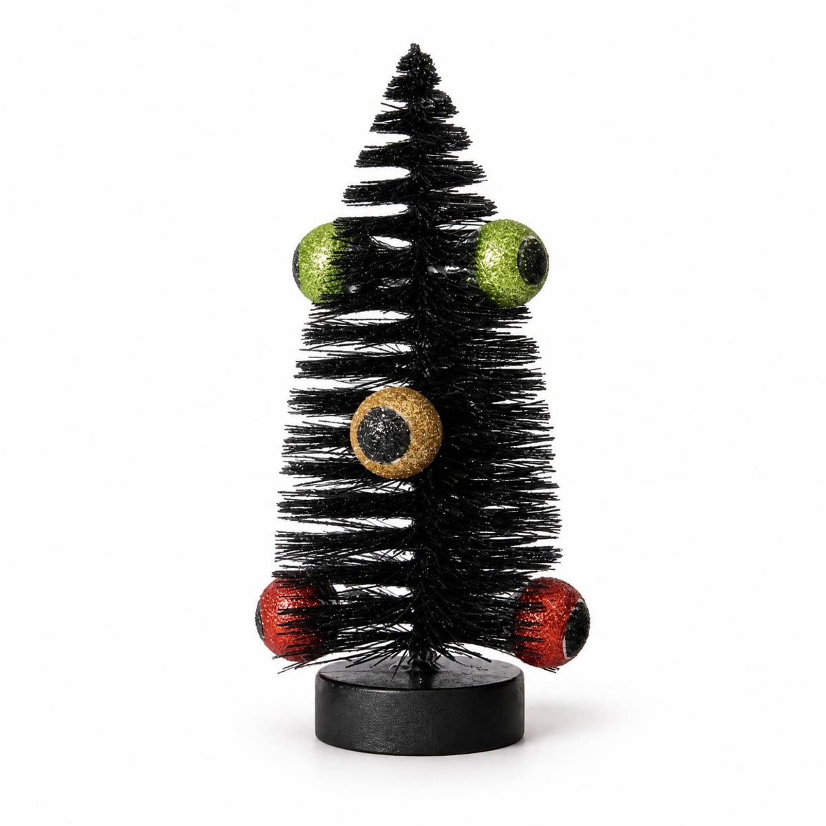 Black Halloween Tree Glittery Decorative Figurine Seasonal for Party