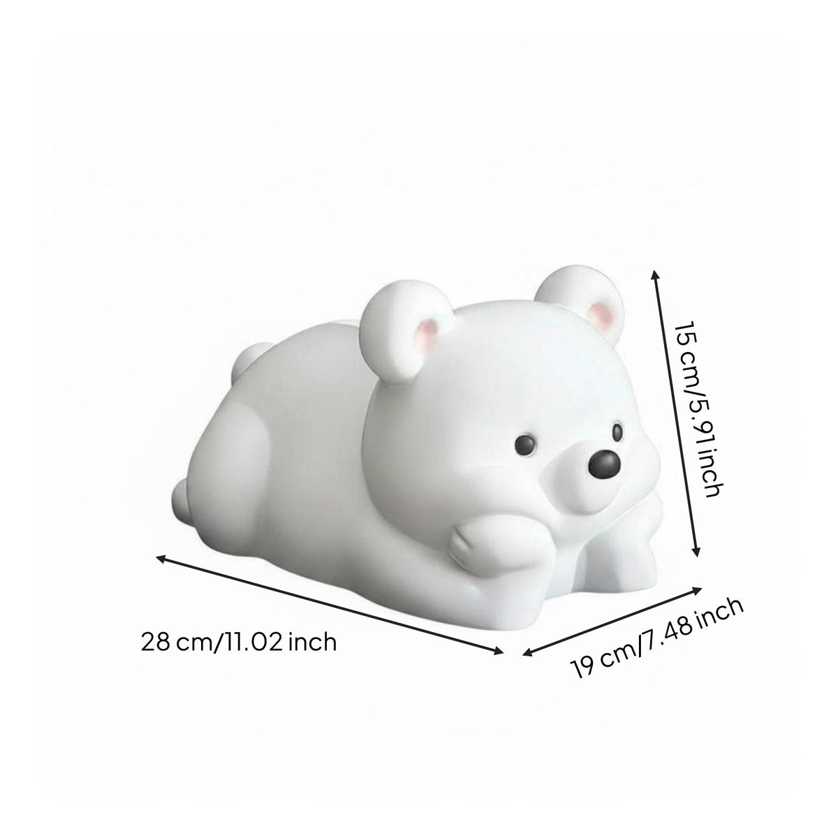 Bear Tissue Box Desktop Cute Bear Tissue Holder Soft Design for Living Room