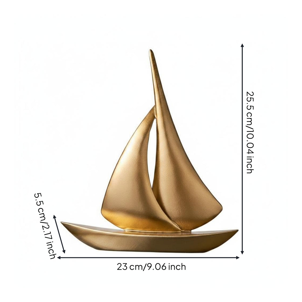 Resin Sailboat Sculpture Minimalist Design House Decoration Coastal Charm