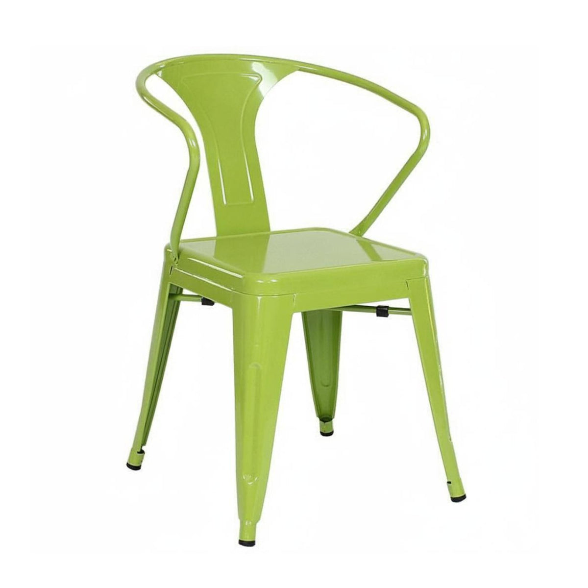 Utilitarian Armchair With Armrests Metal Chair Supportive Spine Supportrest Long-Lasting Construction for Homeowners, Restaurant