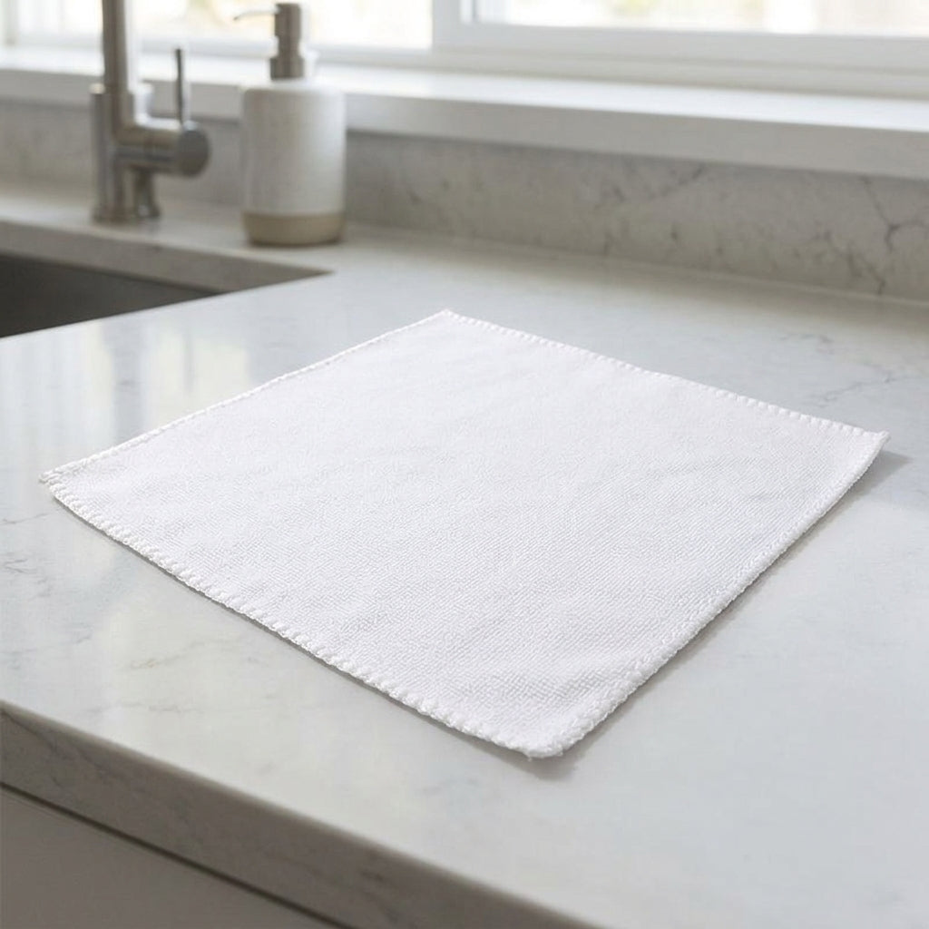 30cm x 30cm Microfibre Cloth and Soft Cleaning Cloths, Fine Polyester Cleaning Cloths for Glass and Screens, Fast Water Absorption