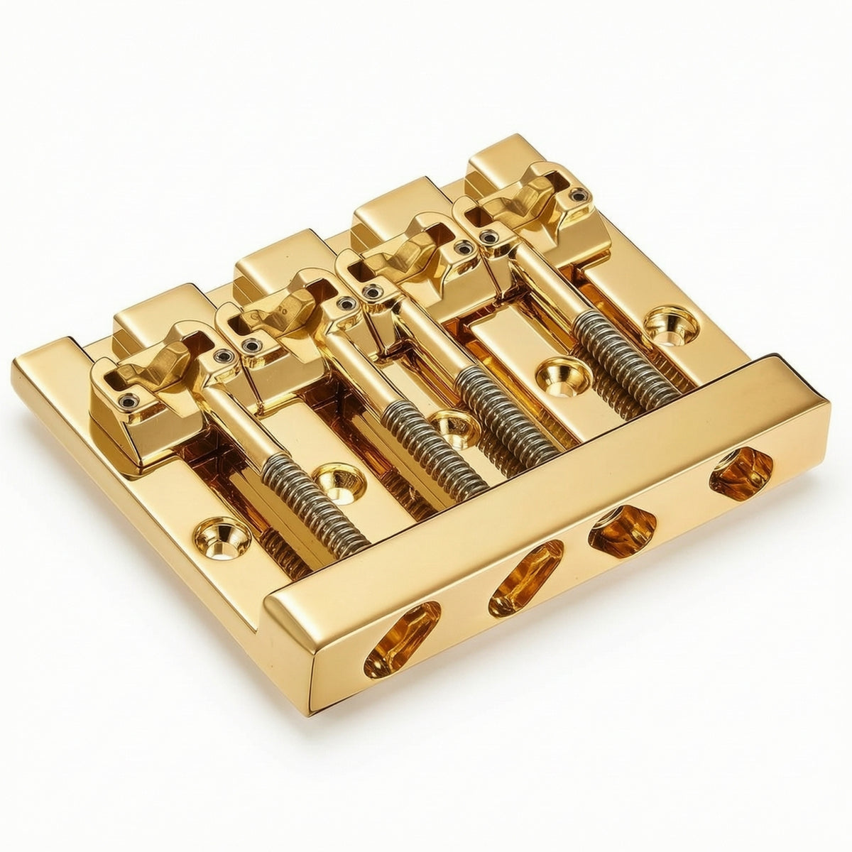 Highhigh Weight Bass Bridge Gold Finish 4 String Bass Bridge Reinforced Construction for Bassists