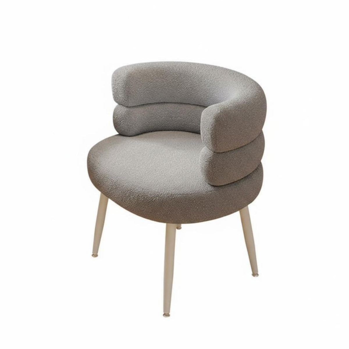 Plush Seashell Chair Shell-Shaped spinerest Upholstered Rolling Chair for Bedroom