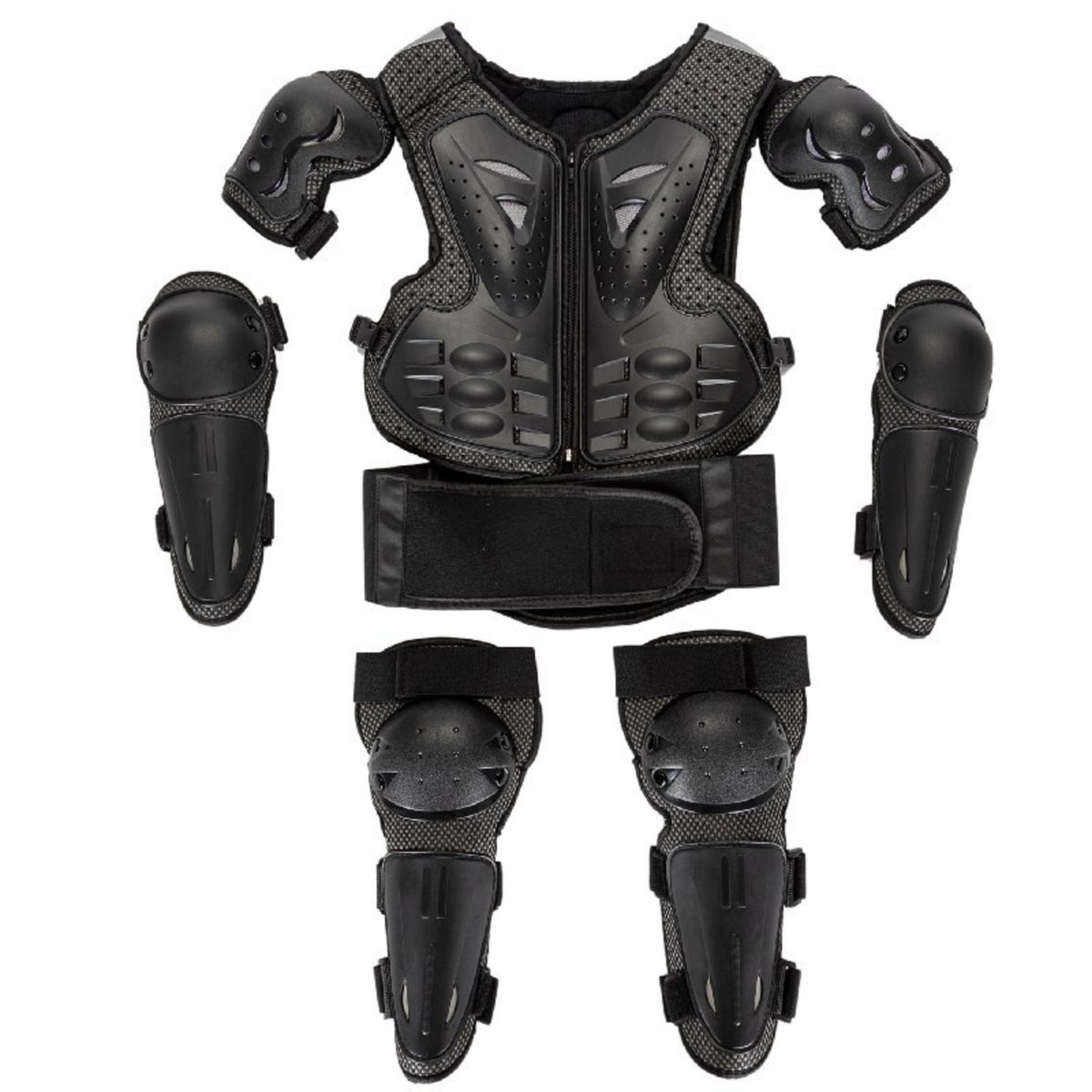 Chest Protector with Knee Pads Hard Plate Terrain Riding Guard Set Impact Resistant Set for Kids, Motocross