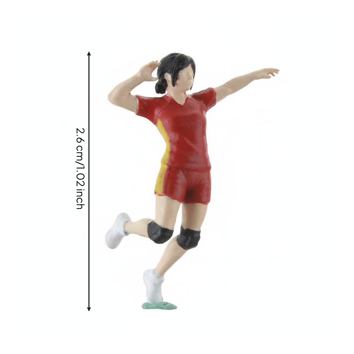 Jumping Volleyball Miniature Hand-Painted Novelty Decor Cute for Model Display