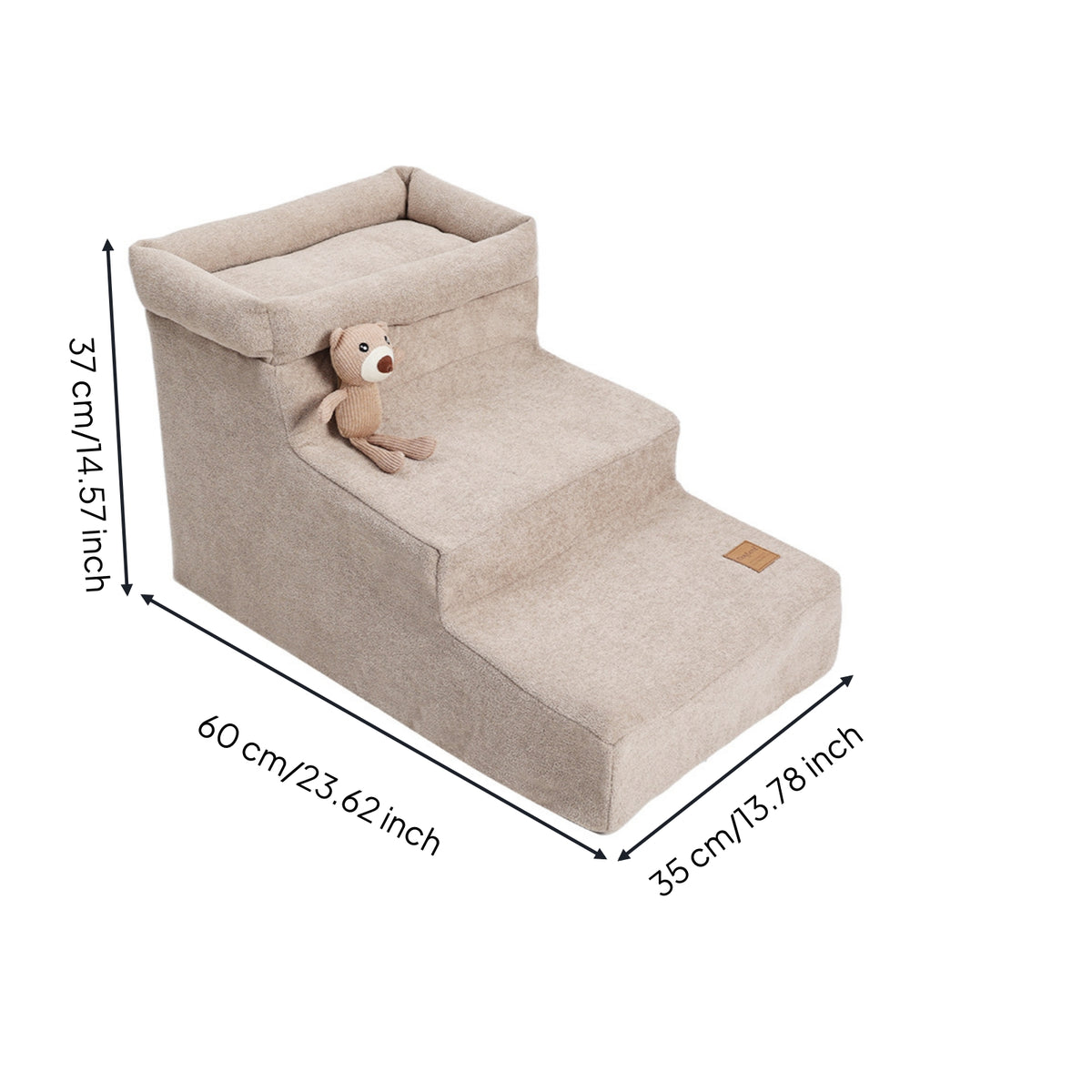 Pet Stairs with Storage Removable Dog Stairs with Storage Comfortable Dog Steps for Sofa