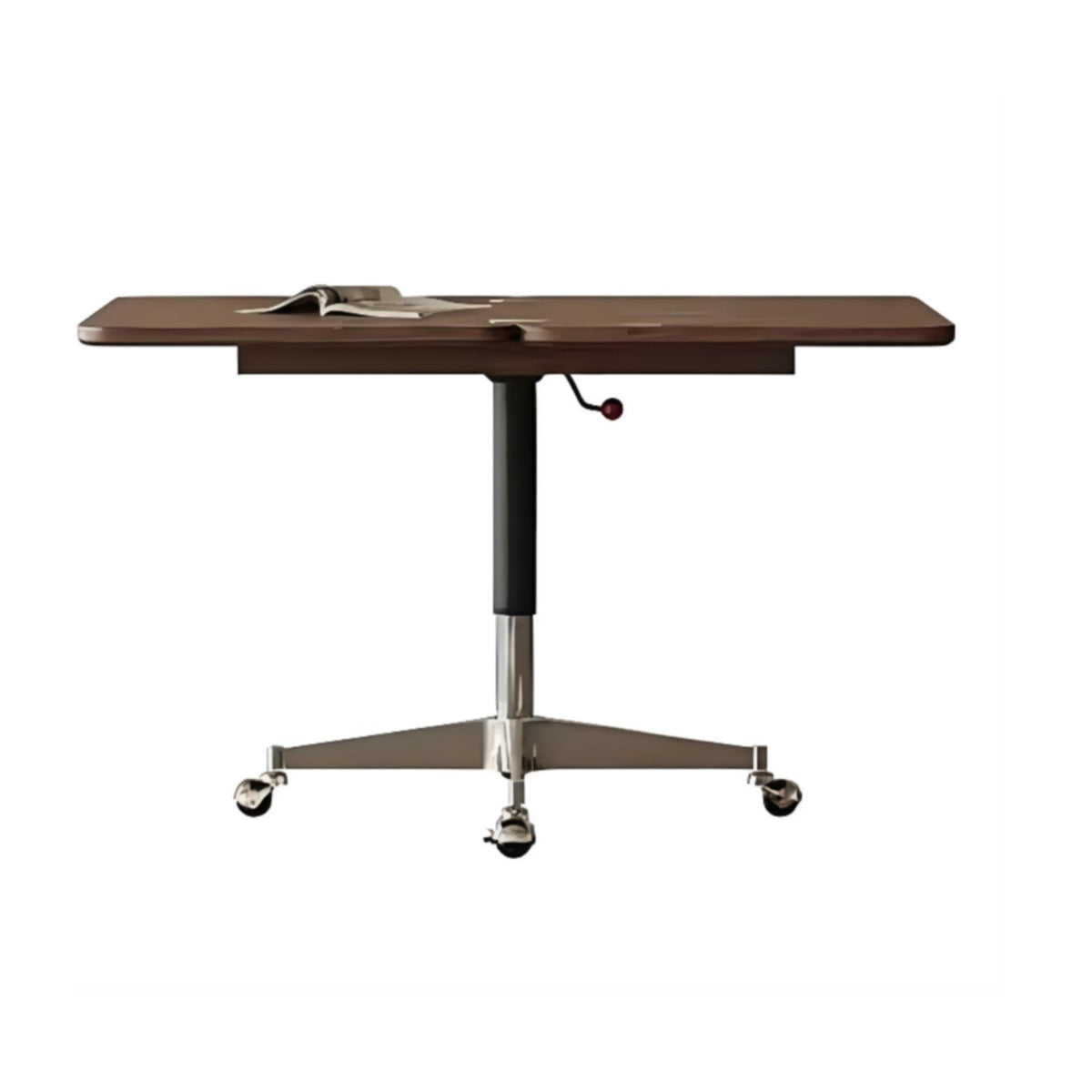 Adjustable C-Shaped Table Foldable Design Laptop Stand Mobile with Locking Casters Tilting Top for Students, Bedroom