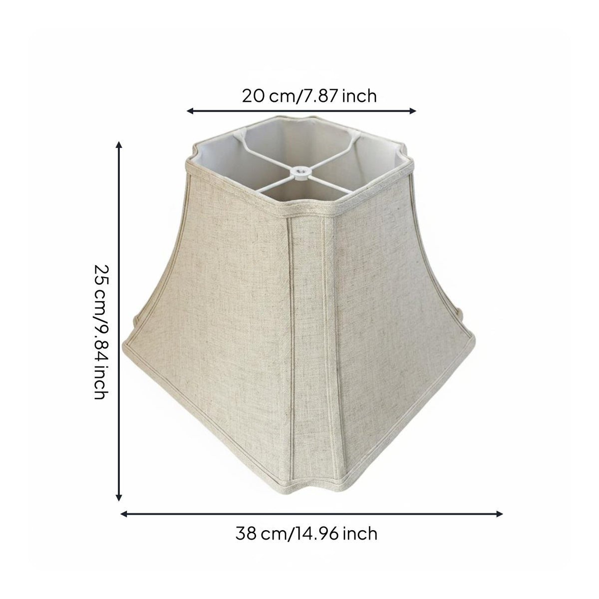 Square Lamp Shade American Design Square Lampshade Easy to Install for Bedside