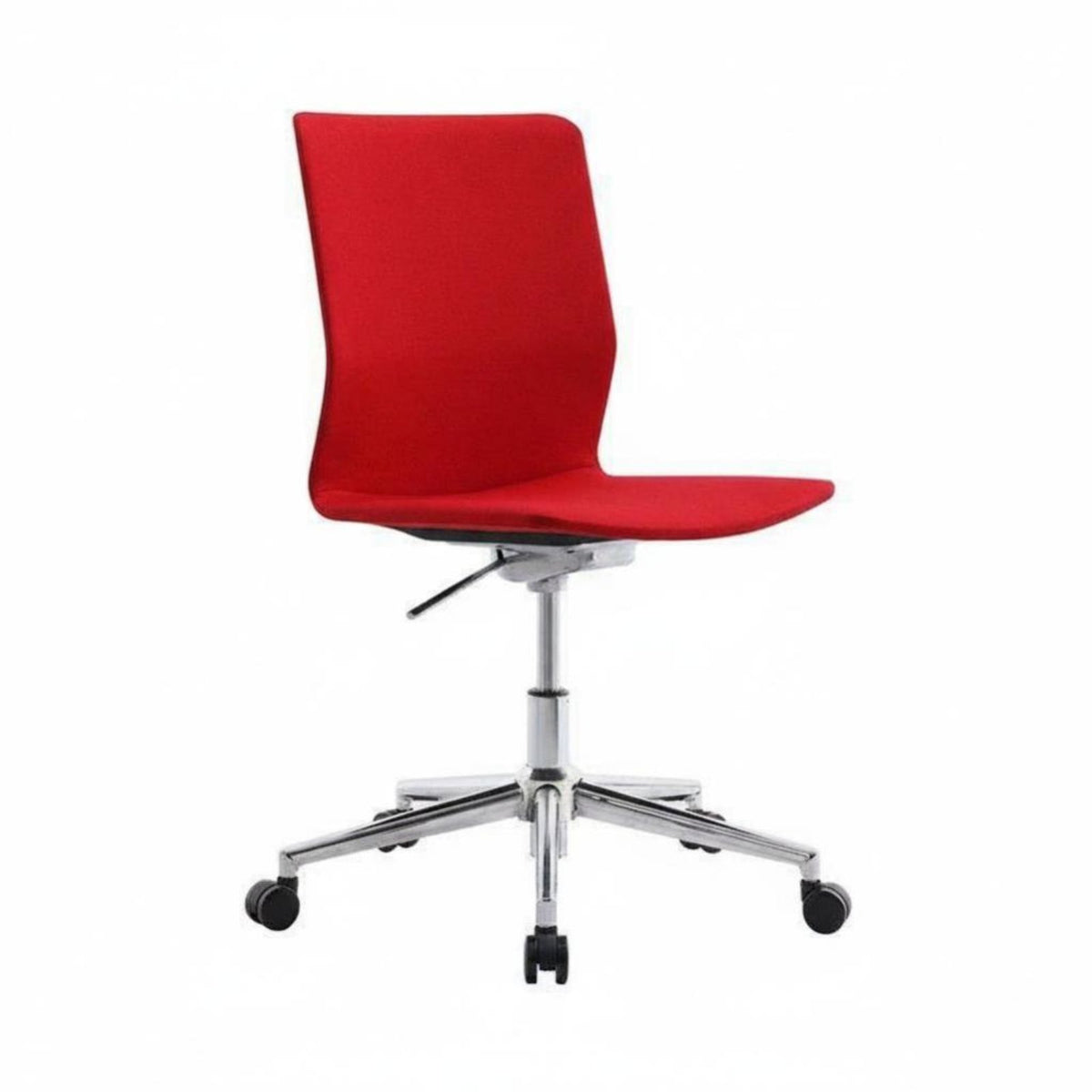 Adjustable Height Armless Drafting Chair Ergonomic Back Support Armless Rolling Chair with Footrest Padded Seat Cushion Office Furniture Easy to Clean for Receptionists, Professionals, Students, Reception Area, Conference Room, Studio, Standing Desk Setup