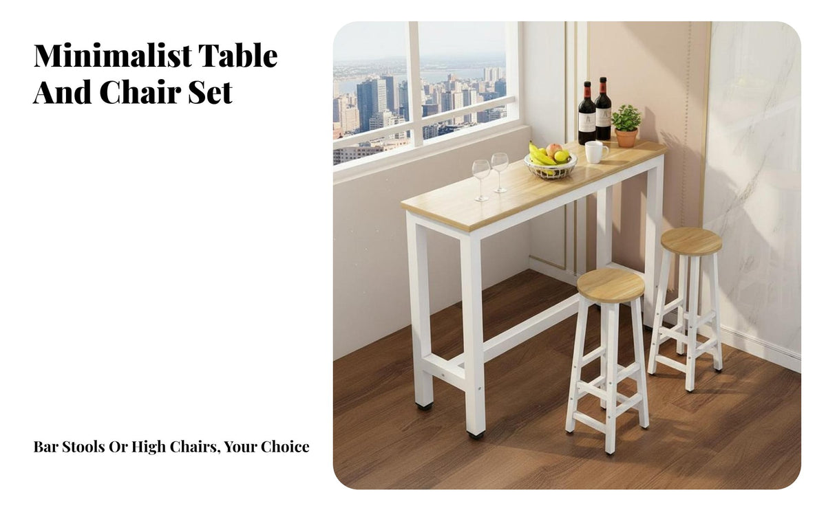 Versatile Design Long Narrow Bar Table Easy to Clean Wall Side High Top Table Sturdy and Stable Wear-Resistant for Apartment Dwellers, Interior Designers, Balcony, Hallway, Behind Couch, Living Room