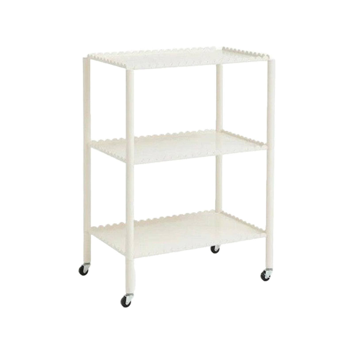 2-Tier Rolling mobile trolley With casters 2-Tier Utility mobile trolley space-efficient Size for Living Room