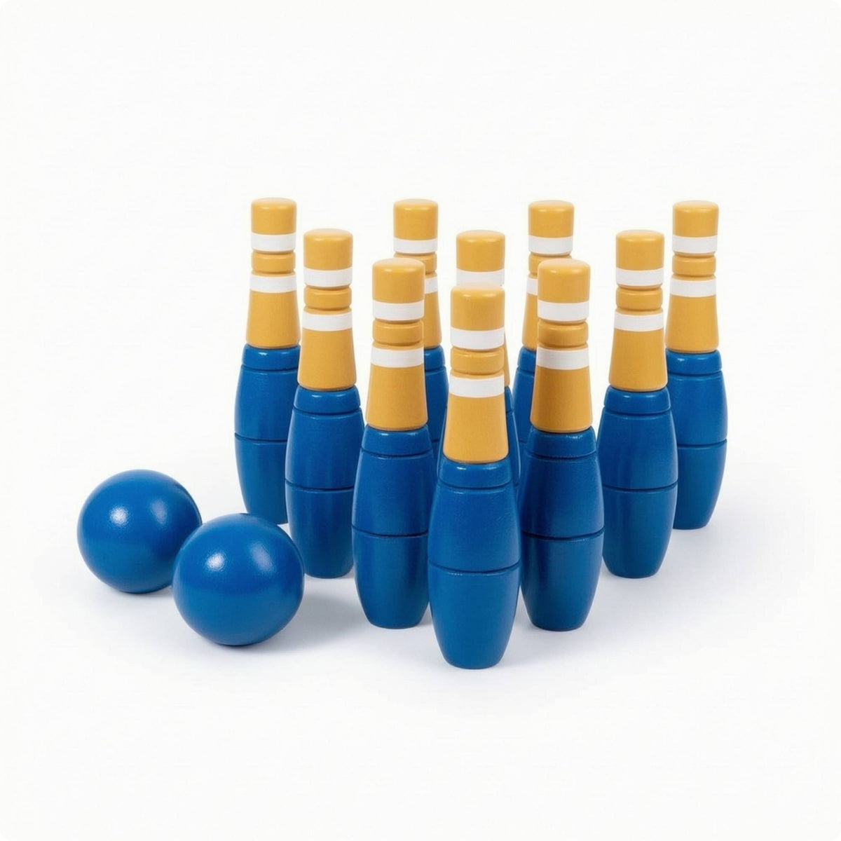 Wooden Bowling Set Durable Kids Bowling Set Game Toddler Indoor for Children, Playroom, Classroom