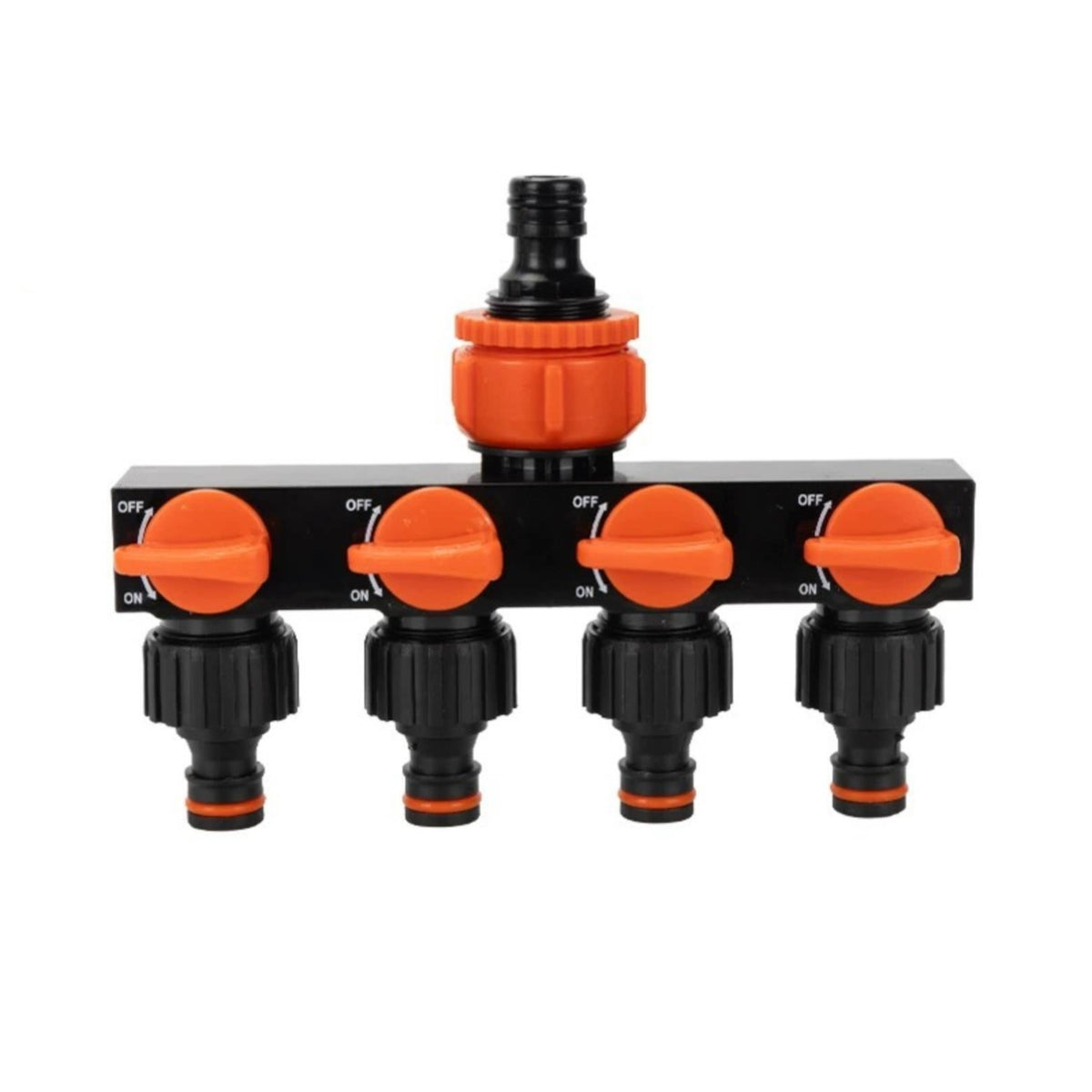 4-Outlet Garden Hose Splitter Separate Garden Hose Splitter with Shut-off Valves for Auto Washing