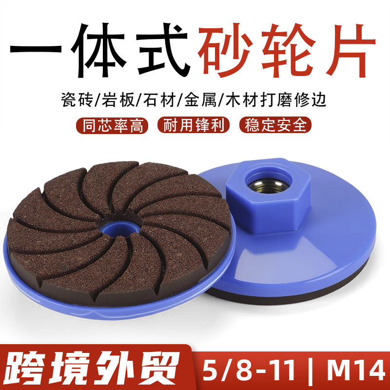 Integrated Grinding Disc for Tile Edge Trimming with M14 and 5/8-11 Threads, Silicon Carbide