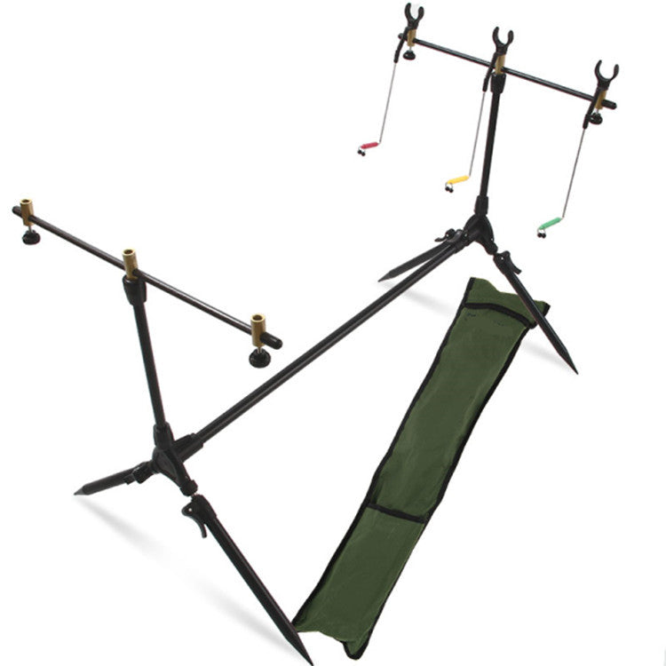 Aluminum Alloy Fishing Rod Holder with Ground Spike, Foldable, Multi-Directional Rotation