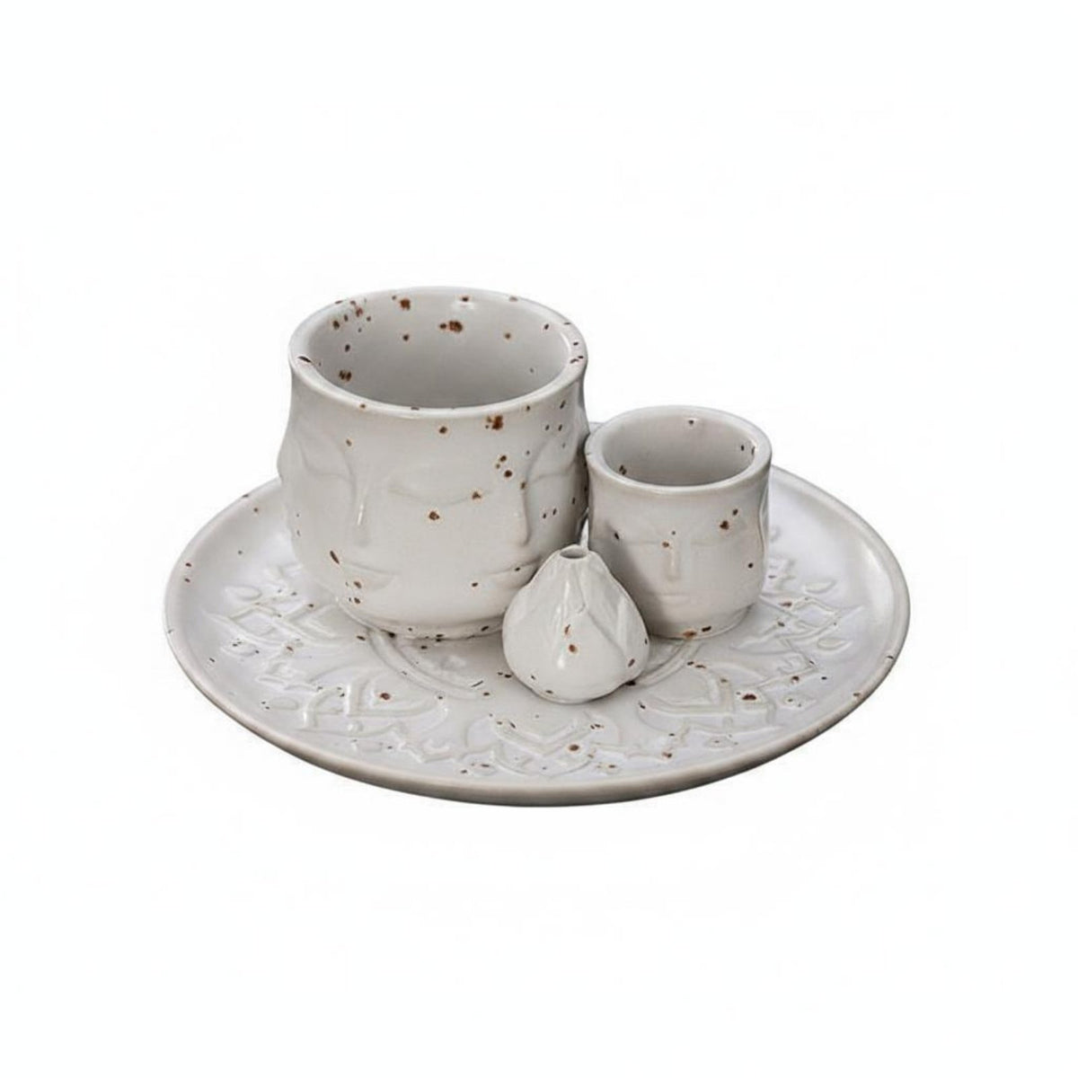 Ceramic Candle Tray Incense Burner Multifunctional Scented Cone Candle Holder Decorative Design Ceramic Smudge Bowl for Meditation, Prayer