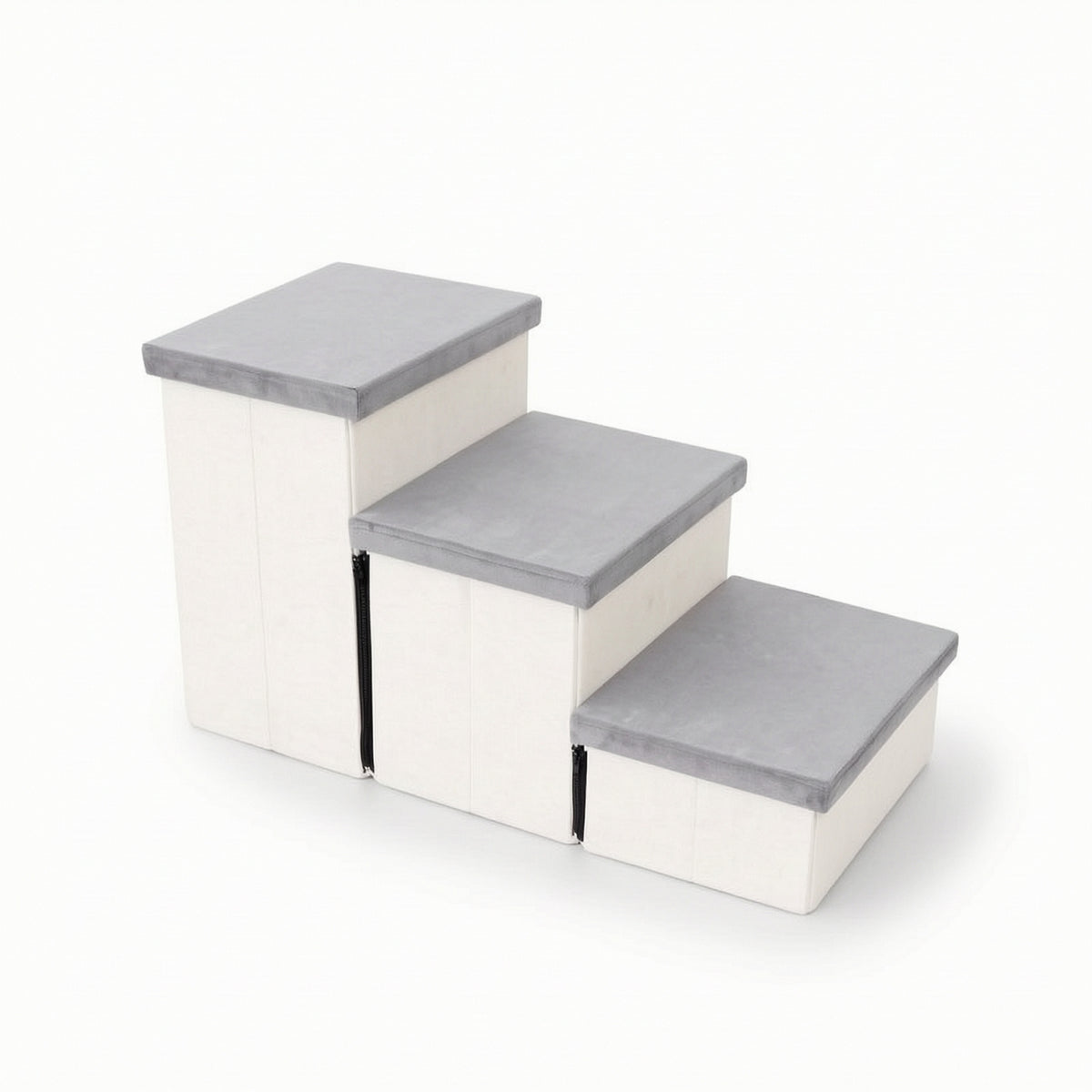 Dog Stairs with Storage Upholstered Furniture Non-Slip for Bedroom, Injured Pets