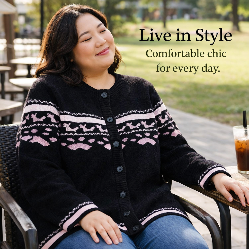 Cardigans for Women, Long Sleeve Open Front for Winter, Soft Viscose Casual Design up to 7XL, Loose Fit Flared Silhouette