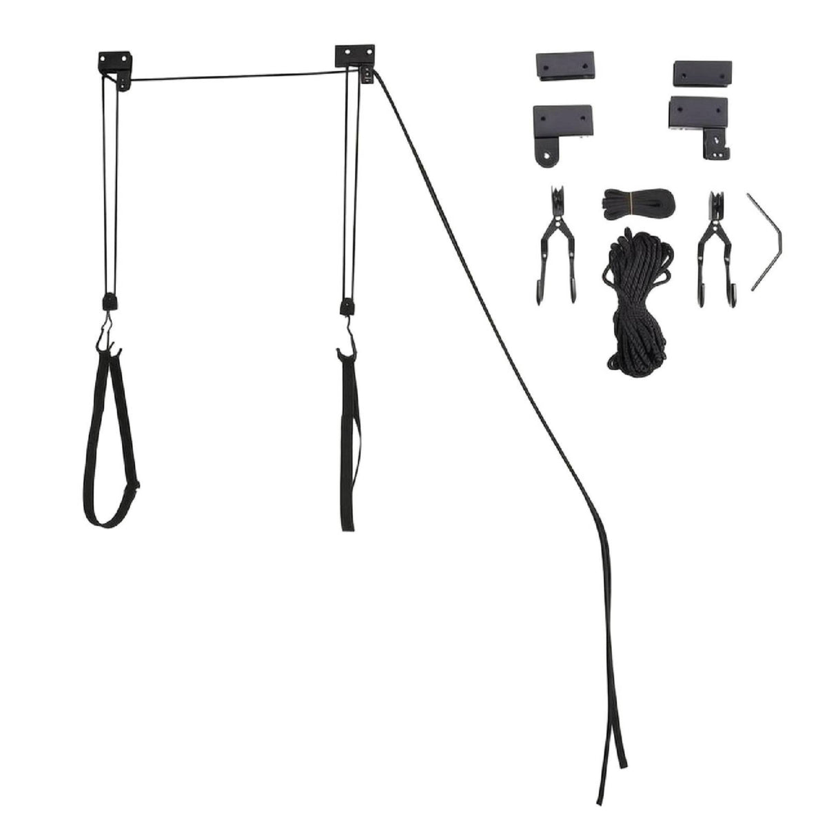Roof-Mounted Pulley Hanger Thick Hooks Overhead Storage Lift Heavy Duty
