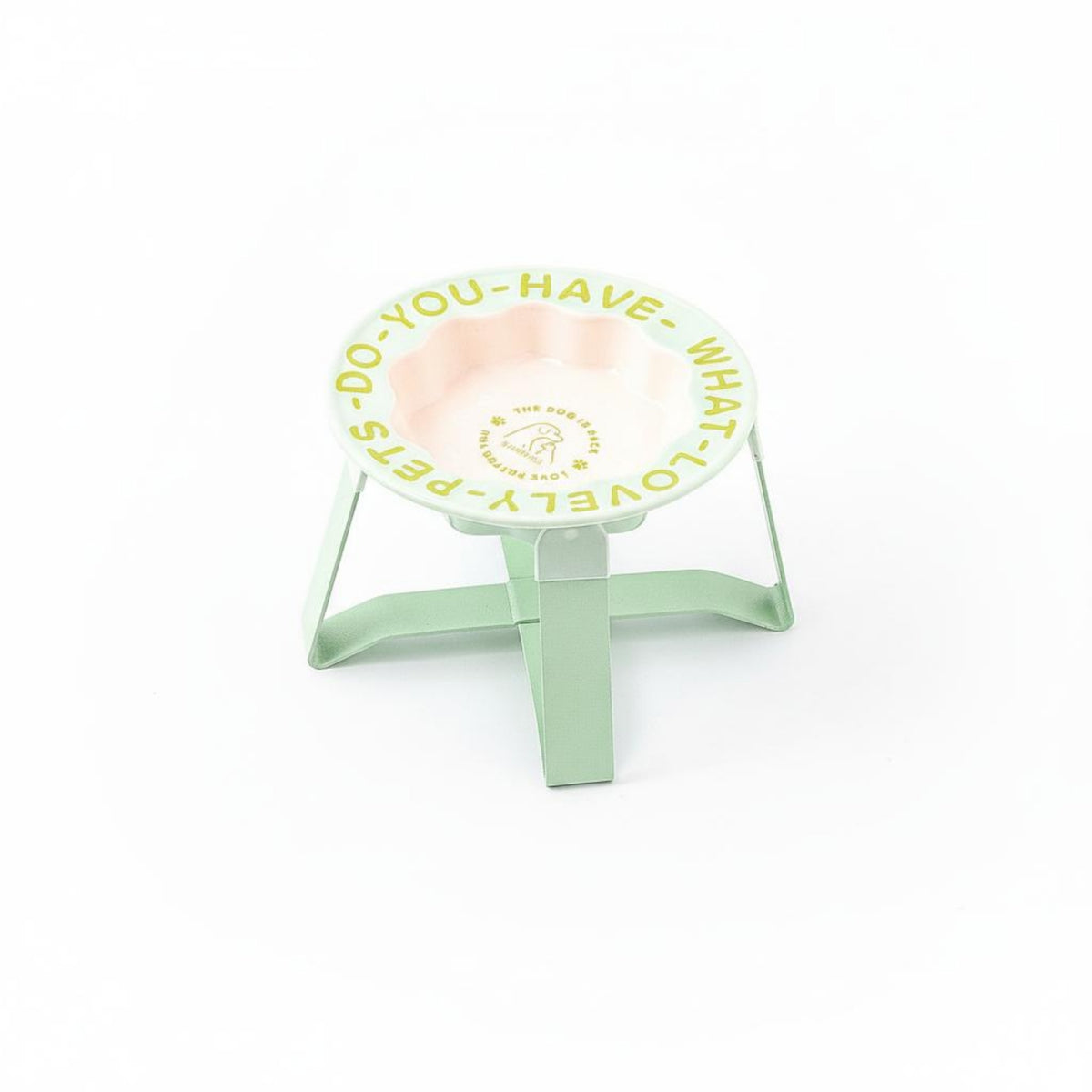 Ceramic Cat Dish with Stand Proof Raised Pet Feeder for Kittens
