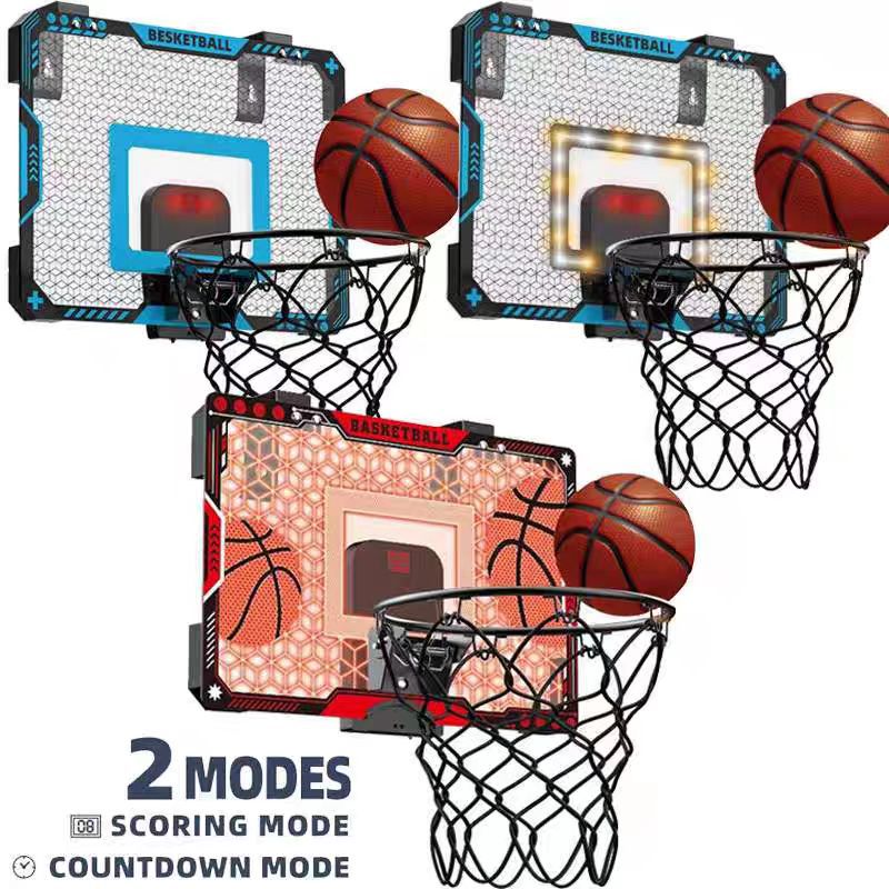 Indoor/Outdoor Basketball Shooting Toy with Scoreboard, Foldable, Wall-Mounted, Water Basketball, Educational