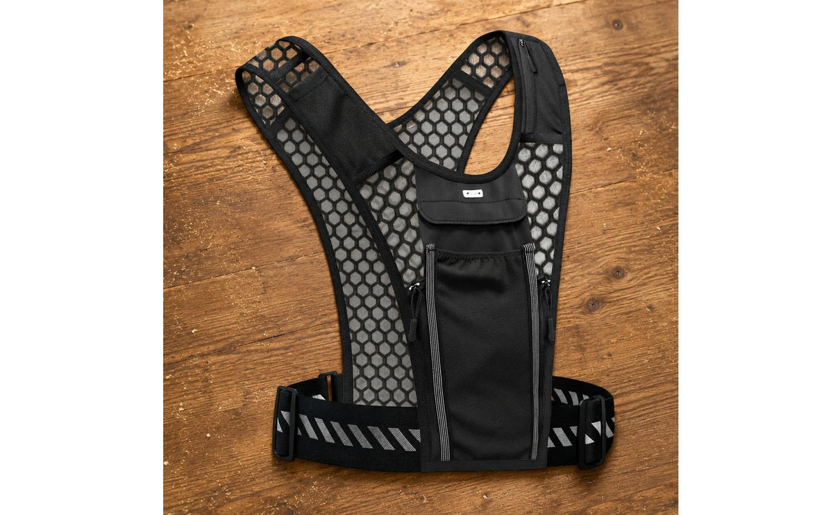 Running Backpack Hexagonal Pattern Running Chest Pack Compact Athletic Gear for Biking
