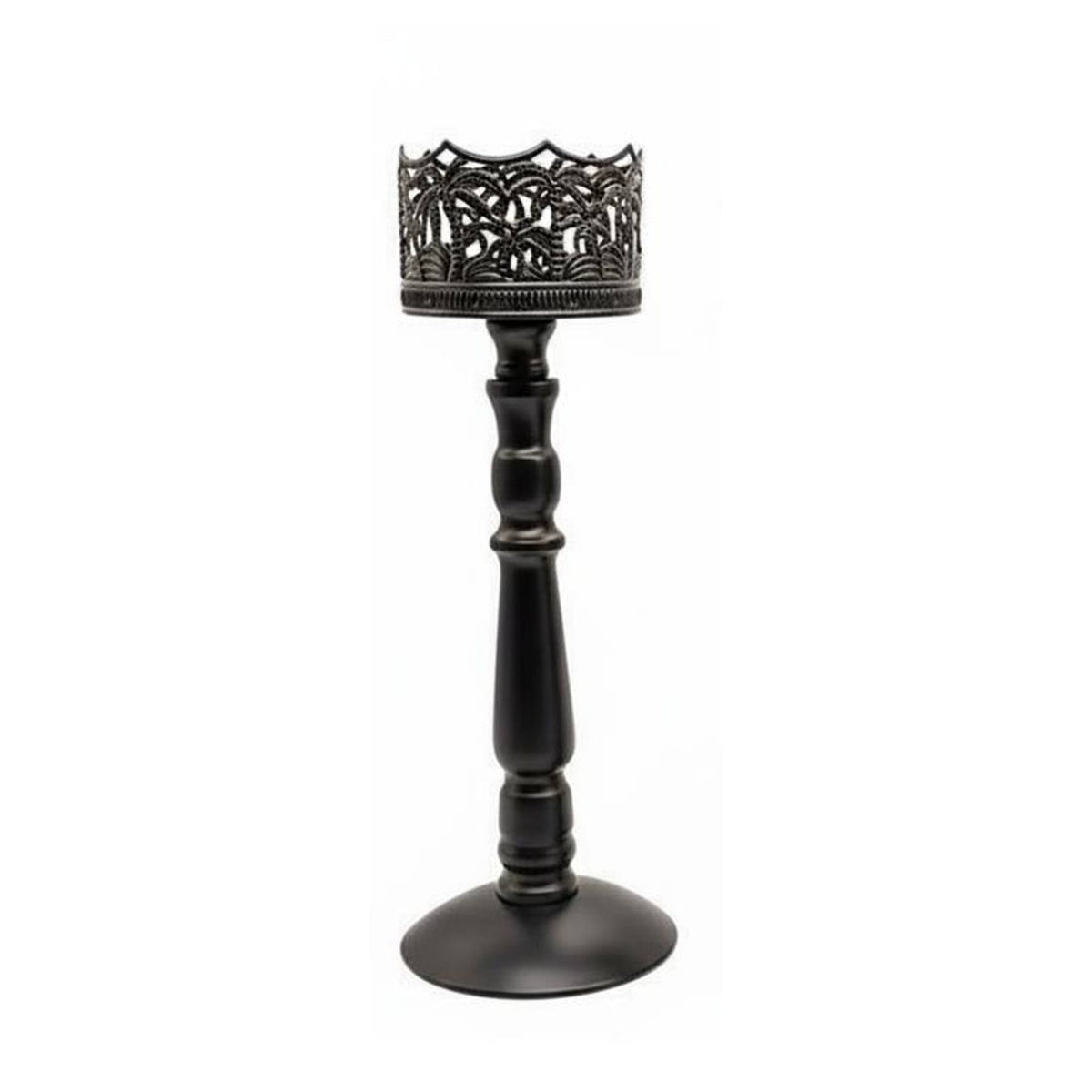 3 Pieces Wrought Iron Candle Holder Unique Shape Metal Candlestick Set