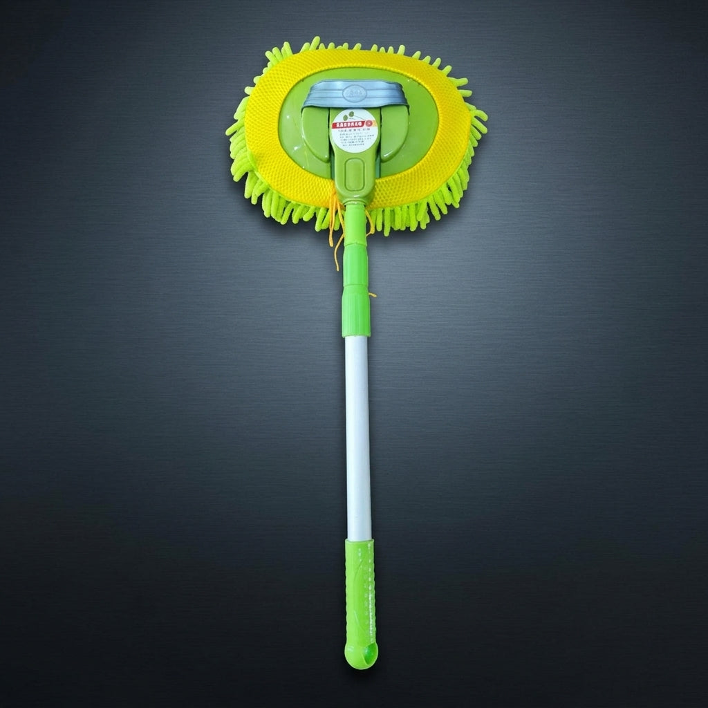 Cleaning Brush with Chenille Microfiber Mop Head for Car Wash, Extendable Long Handle Car Cleaning Tool, Wheel Brushes for Cleaning Car Wheels