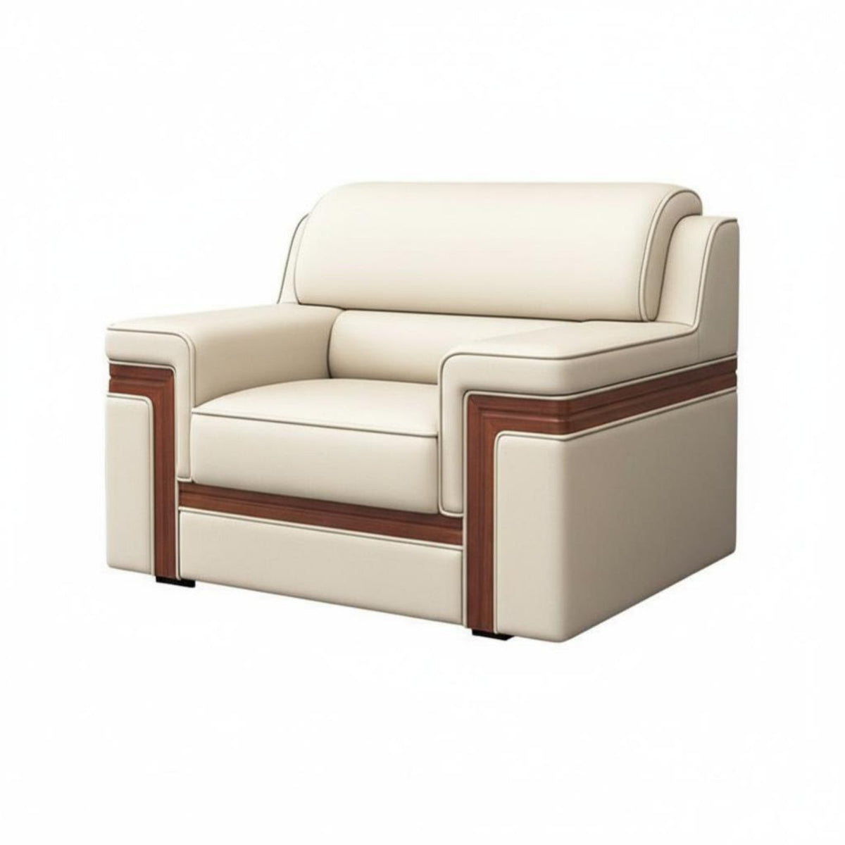Professional Appearance Single-Person Business Couch Modern Design Reception Armchair High-Density Foam Cushion Lounge Seating Fine Stitching Feature for VIP Guests, Corporate Clients, Office Managers, Conference Room