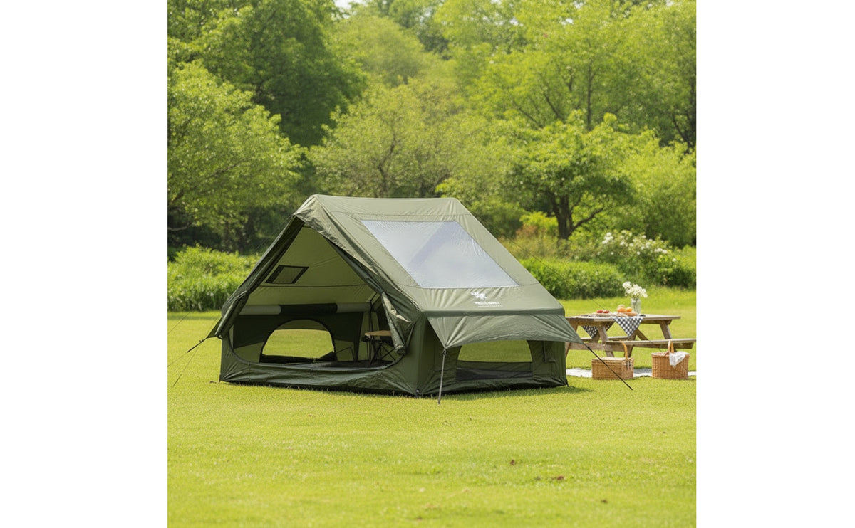 Quick Setup Inflatable Cabin Tent Waterproof Inflatable Tent Glamping Ventilated for Campers, Picnics