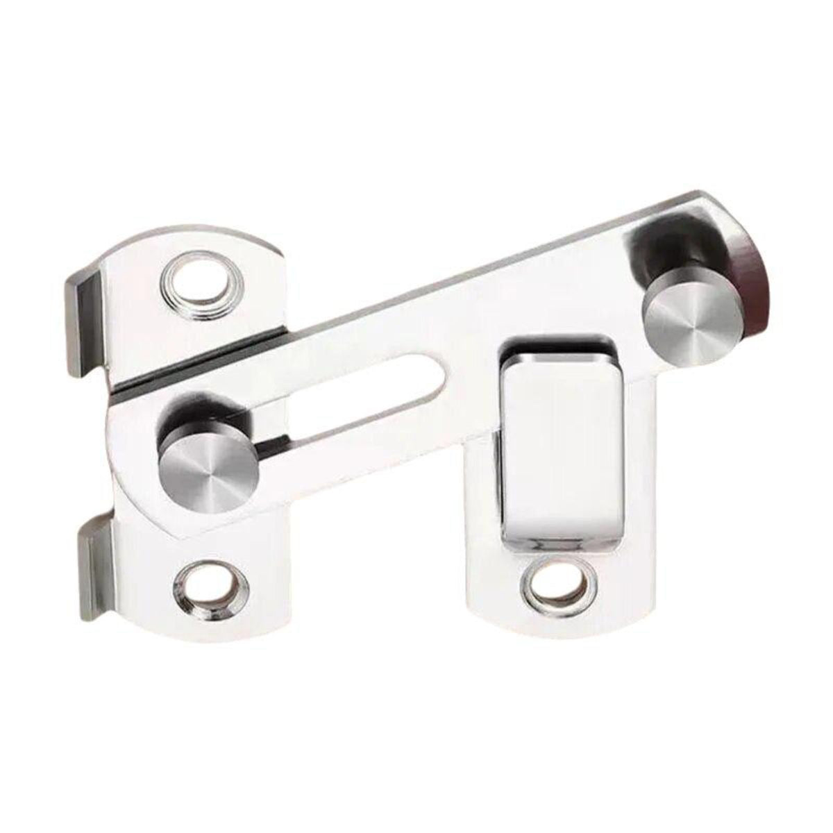 No-Drill Stainless Steel Hasp Latch, Security Door Lock, Easy Installation, Privacy Protection, kid protection, Push/Sliding Door Lock