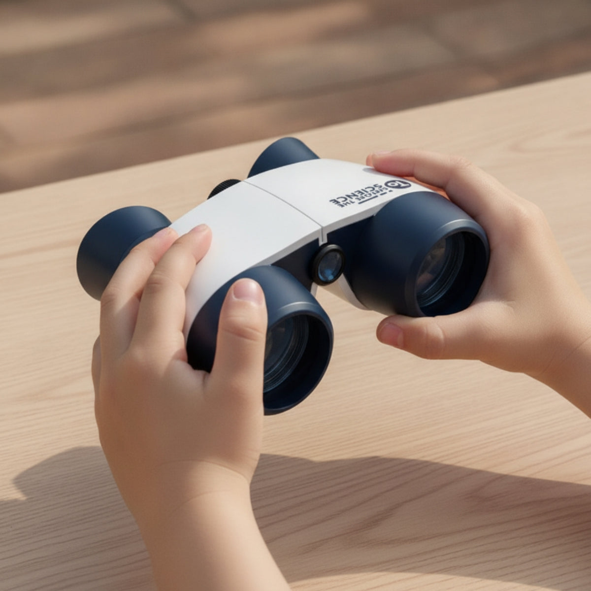 Educational Toy Binoculars Compact Binoculars with Focusing Wheel Handheld Lightweight for Kids, Explorers, Toddlers, Outdoor, Nature Walks, Camping