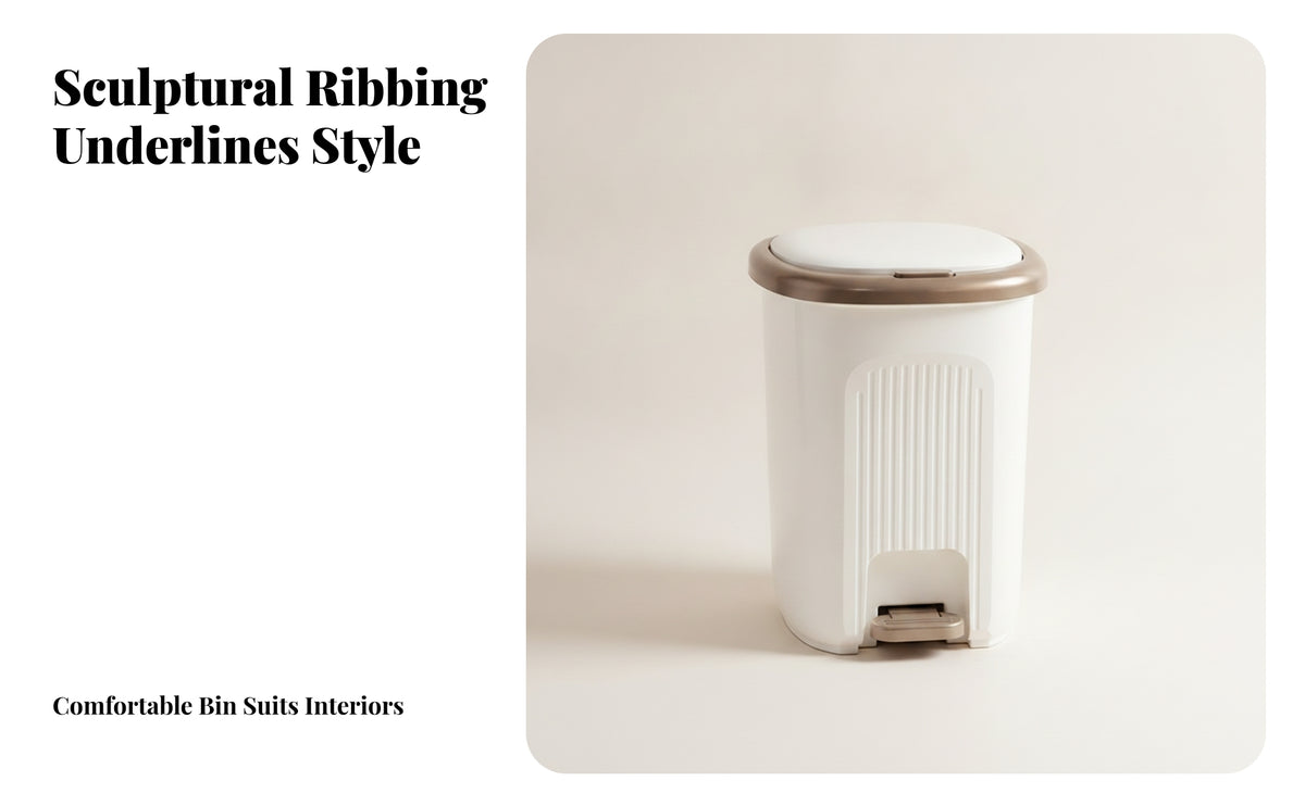 Hands Trash Can with Lid | Space-Saving Rectangular shape & build, Step Trash Can, for restroom