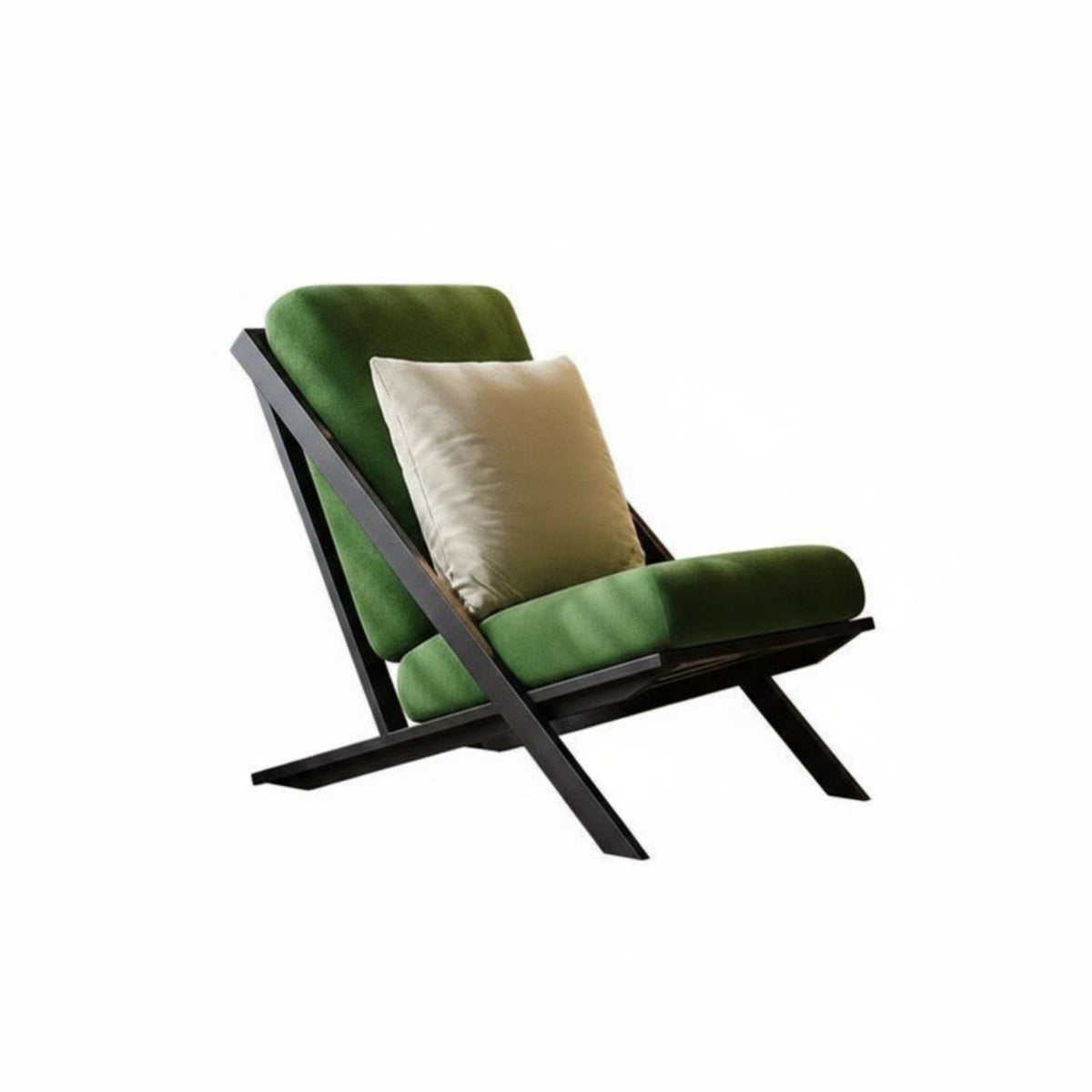 Highsupport Single Sofa Cream design Lounge Chair Ergonomic for Balcony, Homeowners
