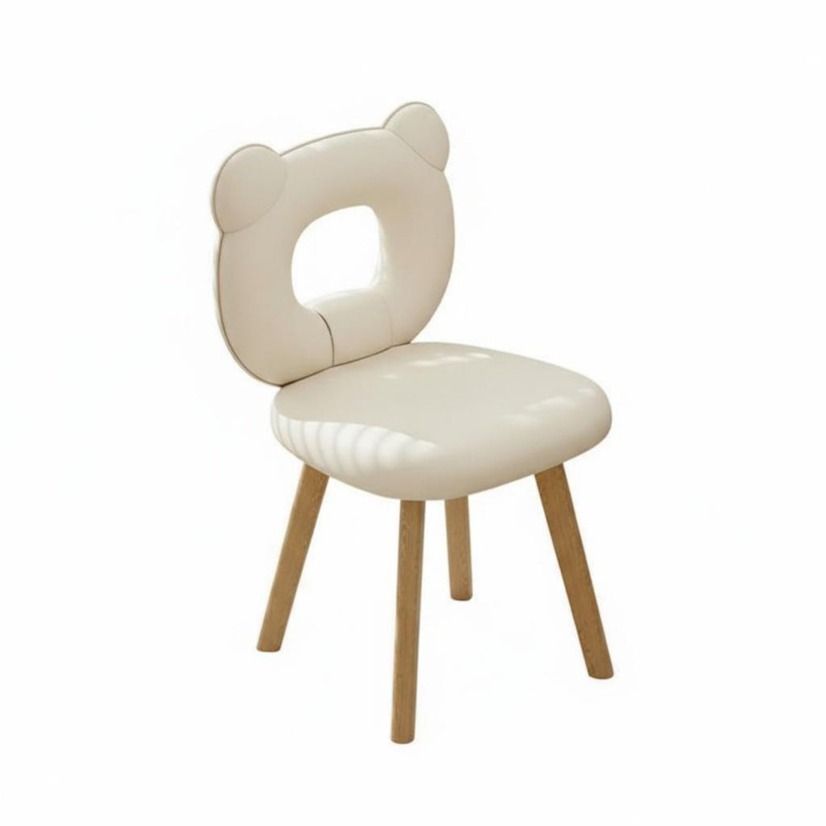Bear-Shaped Backrest Chair 360-Degree Rotation Swivel Seat Comfortable Cushion