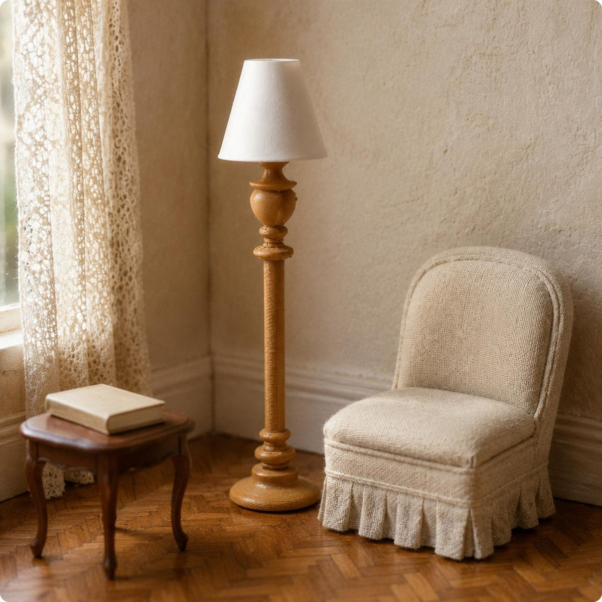 Mini Dollhouse Floor Lamp Decorative for Photography Props