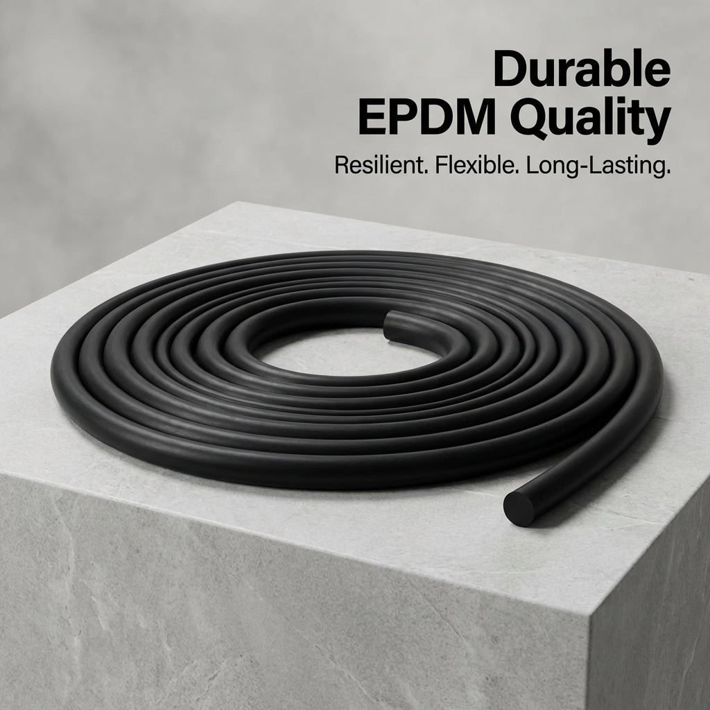 EPDM Round Sealing Cord, Joint Sealing Cord EPDM, Sealing Cord EPDM Round, EPDM sealing cord for doors, Rubber EPDM Black Rub