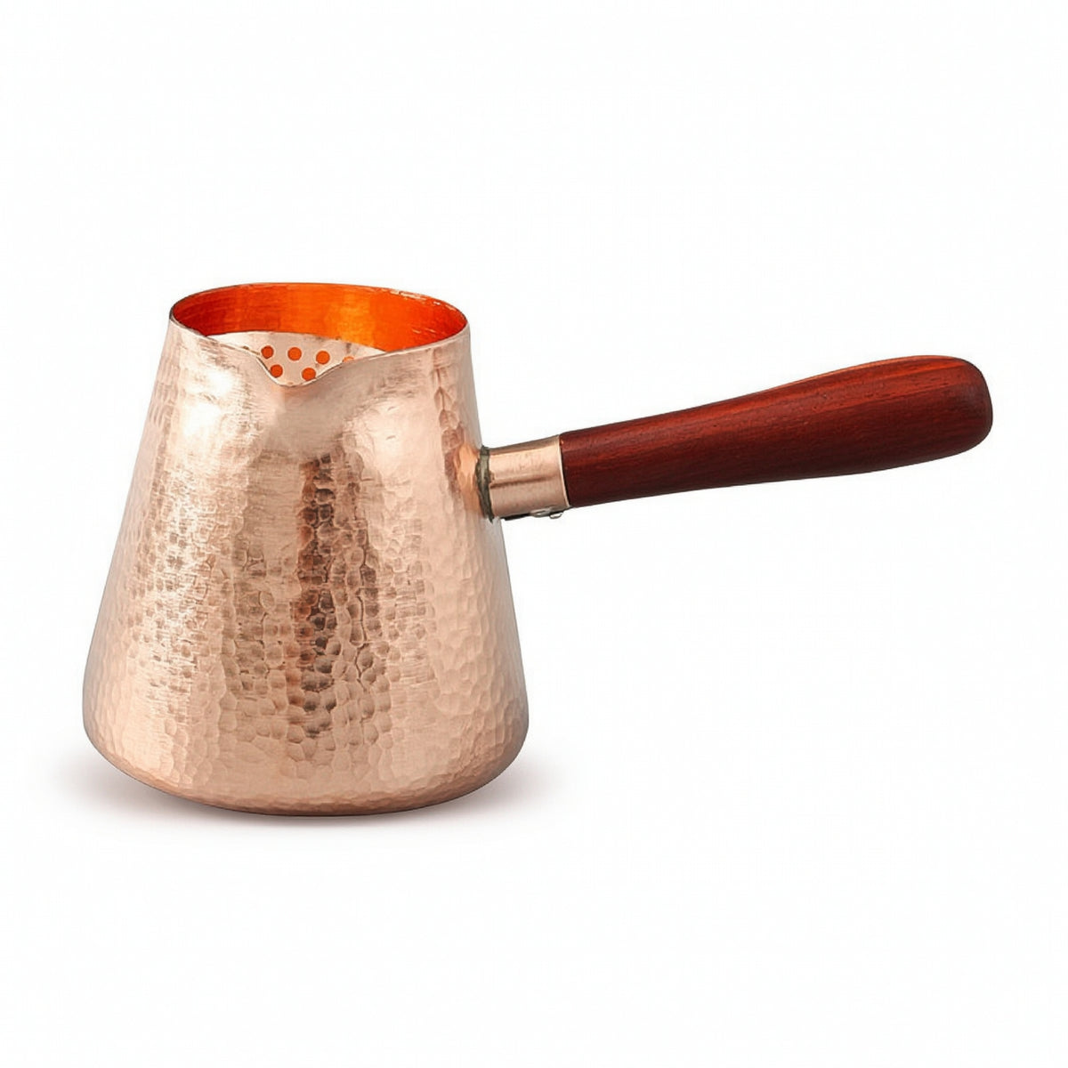 Copper Kettle with Wooden Handle Long-Lasting Kettle with Wooden Handle Rustic