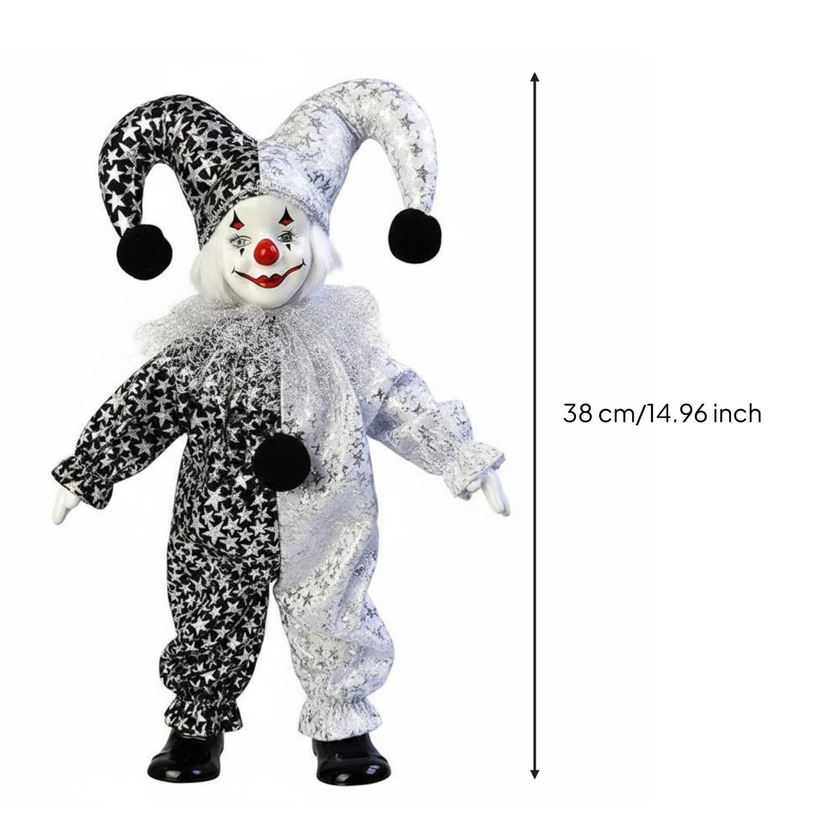 Ceramic Clown Figurine Gift Home Decor High Quality for Display Shelf