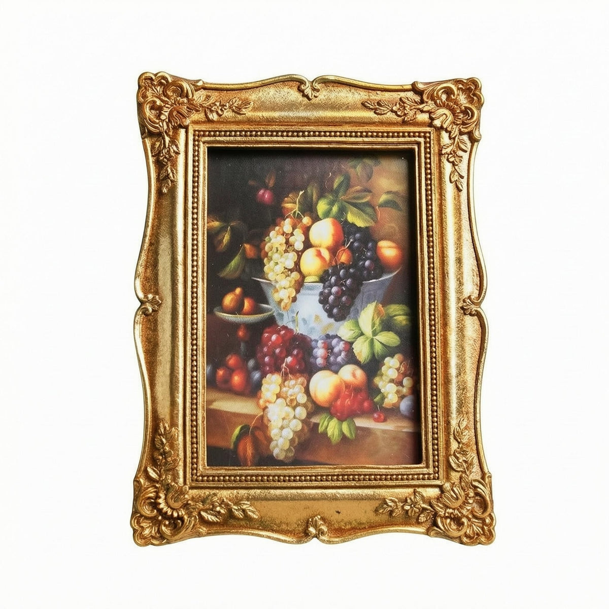Vintage Gold Frame Floral Scrollwork Home Decor Resin Material for Desk Display