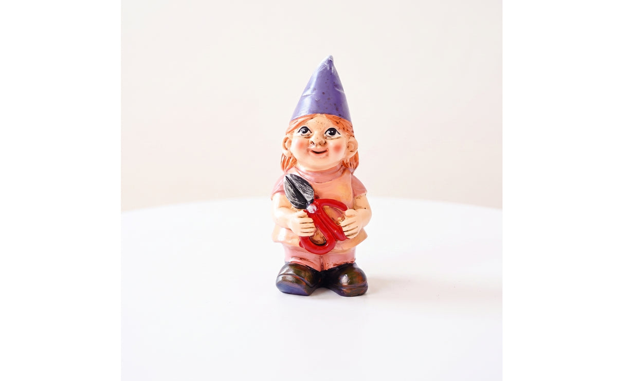 Garden Gnome Miniature Gnome Statue Hand-Painted Figurine for Potted Plants, Patio