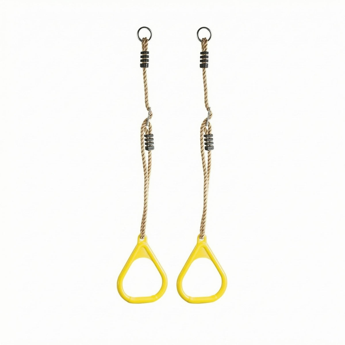 Triangular Grips Children's Gym Rings Rope Hanging Plastic Gym Rings Comfortable Grip for Outdoors, Indoors