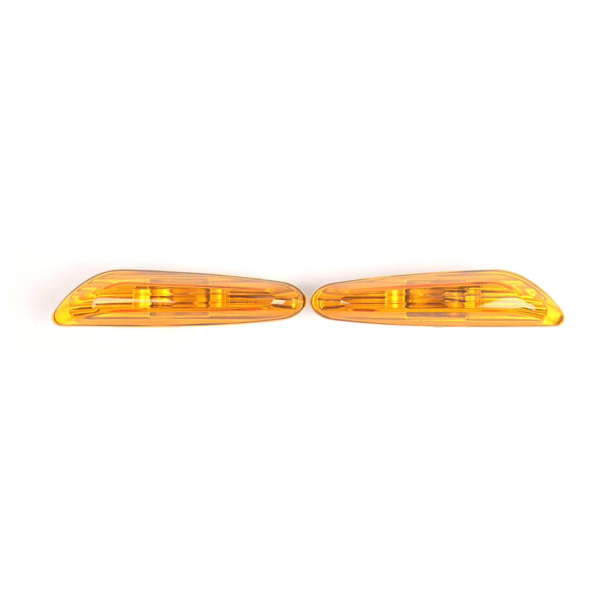 BMW E46 (02-05) Fender Turn Signal Light, Yellow Crystal Pattern, Pair, 63137165915 63137165916
