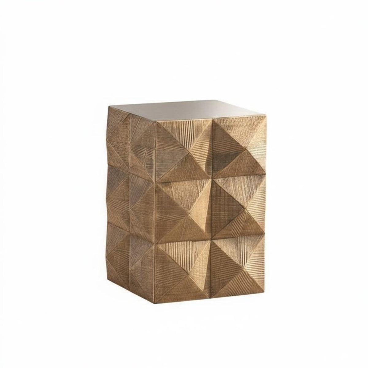 Distressed Finish Small Square Table Retro Design 2-Tier Square Stand adaptable Use Nightstand Multi-Functional for Homestay Owners, Apartment Dwellers, Homeowners, Living Room, Bedroom, Entryway, Office