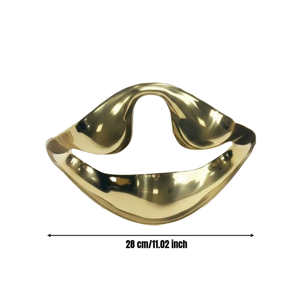 Irregular Metal Fruit Bowl Sleek Design Abstract Sleek Tray Polished Finish 3 Section Snack Serving Dish for Kitchen