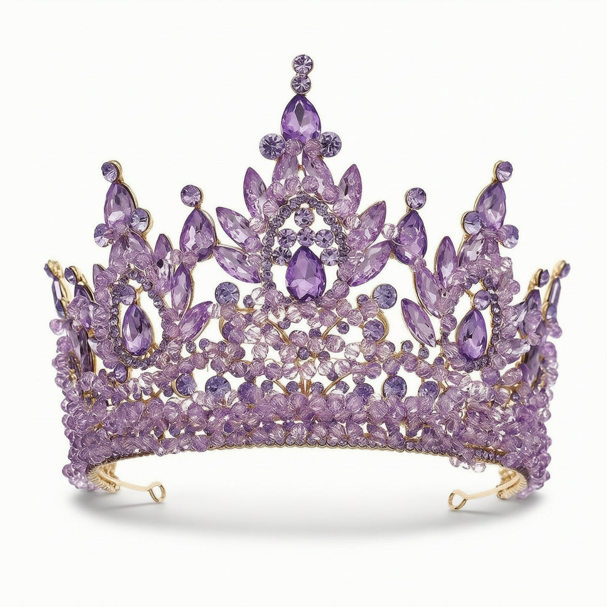 Rhinestone Crown Tall Rhinestone Crown Large Gemstone Headpiece for Stage Performances, Weddings