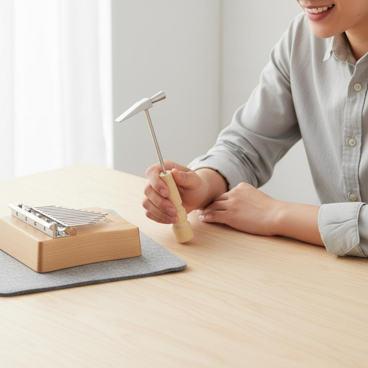 Thumb Piano Tuning Mallet Portable Thumb Piano Tuning Tool Easy to Use Musical Instrument Tuner