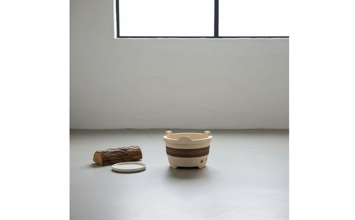 Retro Pottery Ember Brazier Multi-Functional Chinese Clay Brazier Multifunctional Earthenware for Indoor, Outdoor, Camping