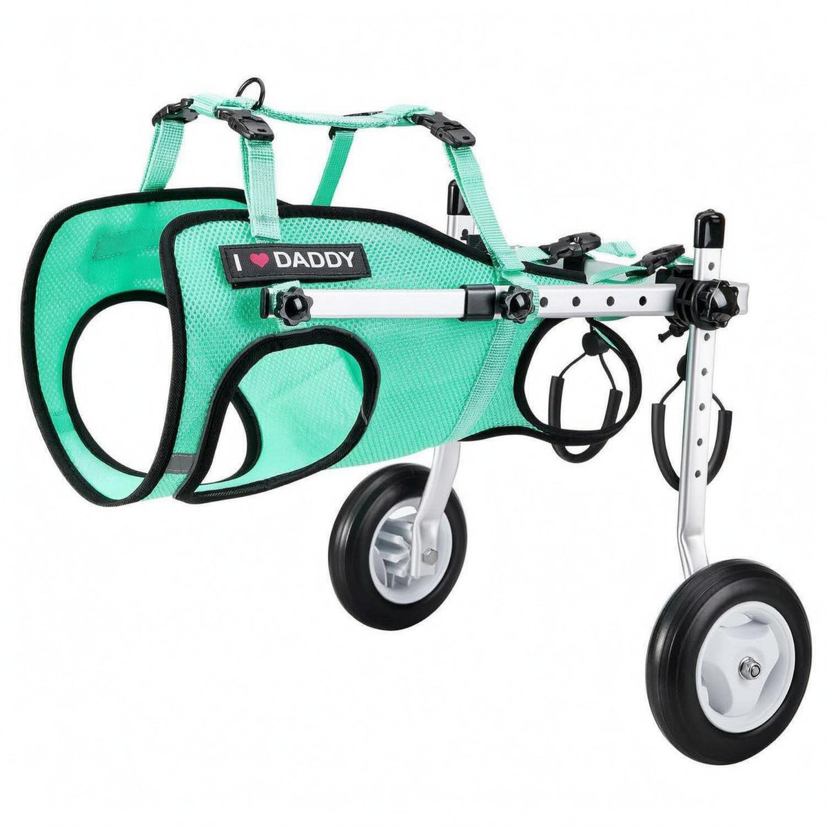 Lightweight Adjustable Dog Wheelchair Aluminum Alloy Hind Leg Wheelchair Mesh Textile Hind Leg Support Carriage Rehabilitation