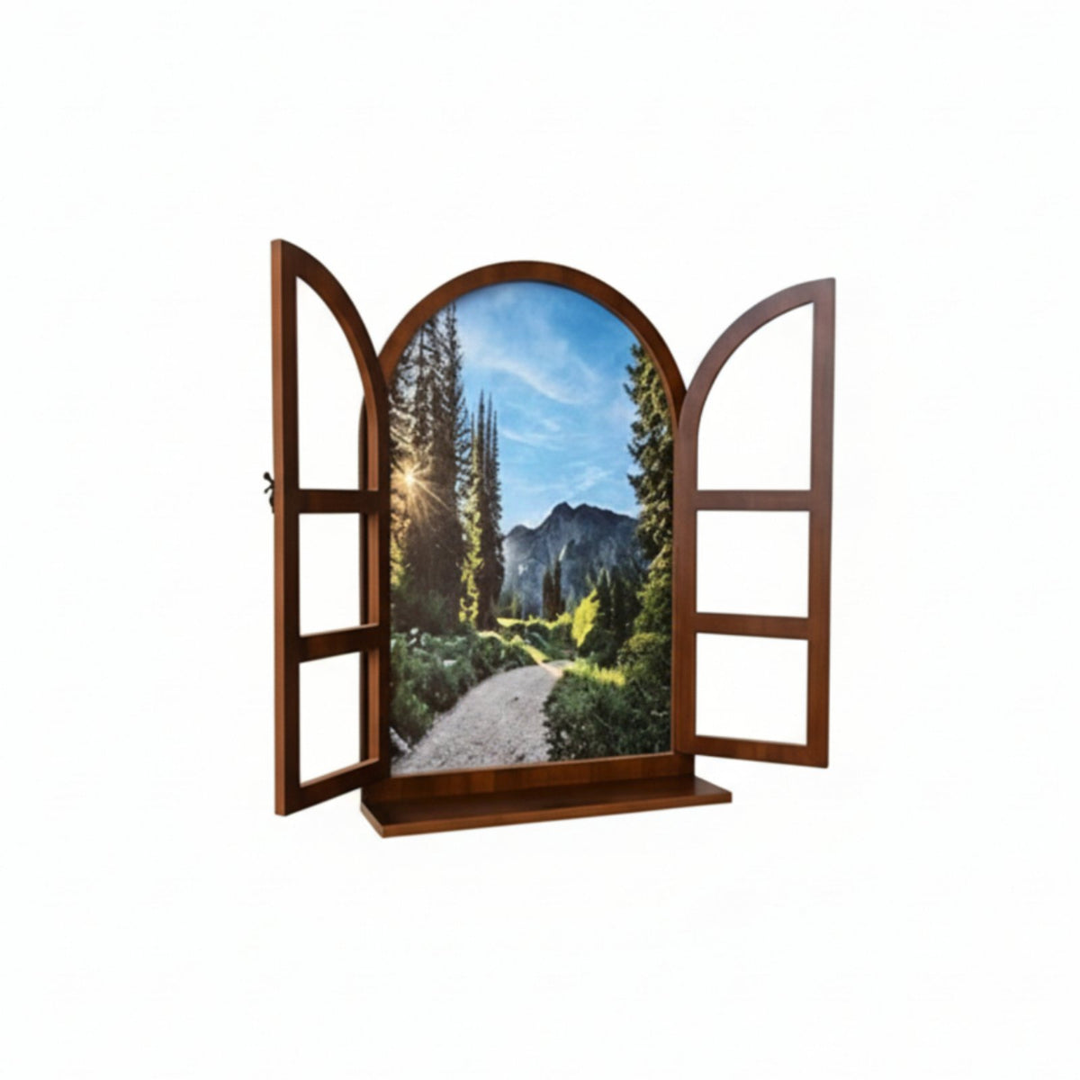 Arched Window Frame Wall Decor Ready to Hang Arched Window Frame for Cafe